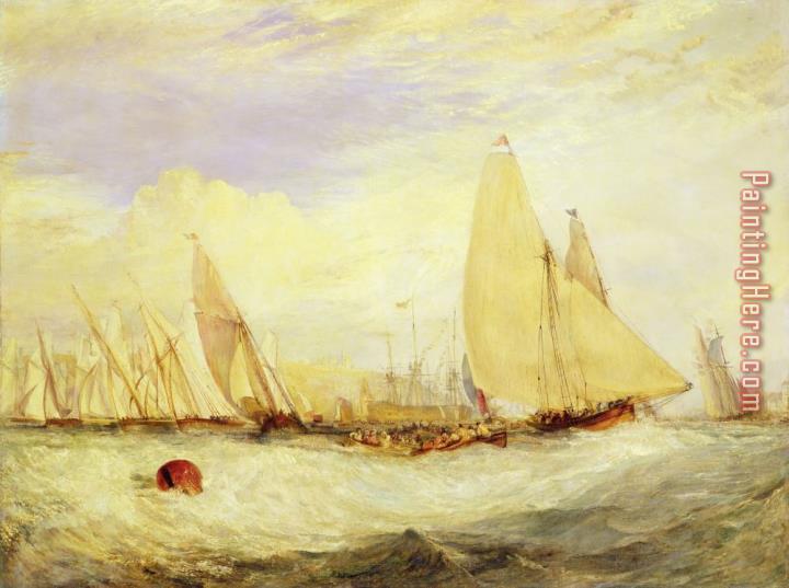 Joseph Mallord William Turner East Cowes Castle the Seat of J Nash Esq. the Regatta Beating to Windward